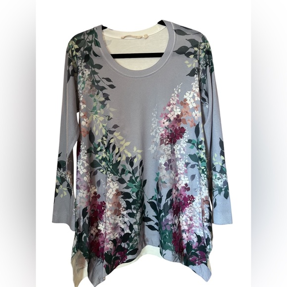 Soft Surroundings Lavender Floral Tunic - Picture 2 of 6